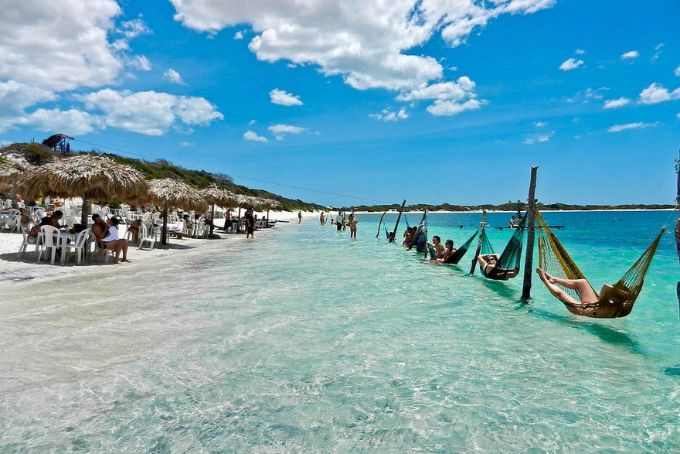 CONHECENDO AS MARAVILHAS DE JERICOACOARA: É uma lagoa rodeada por coqueiros e é uma área muito conhecida para, passeios de barco e natação. 