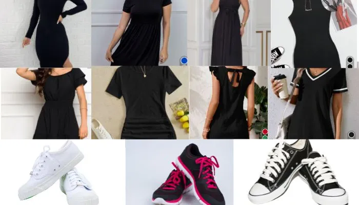 roupas-de-viagem-vestido-preto-simples-tenis-neutro