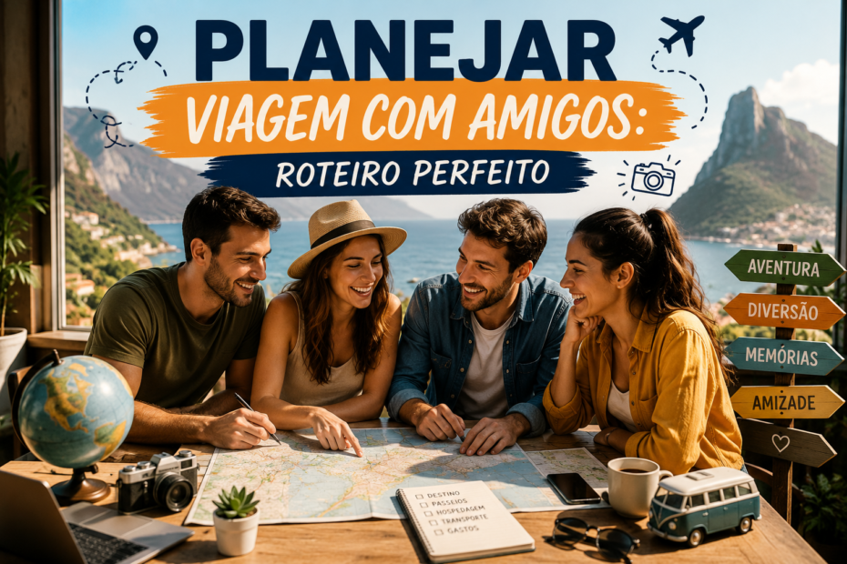 planejar viagem com amigos